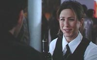 Polly Prince as a waitress