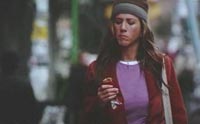 Polly Prince walking home
