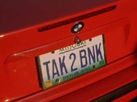 License plate of Neal's BMW