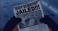 Dr. Jumba reading about himself